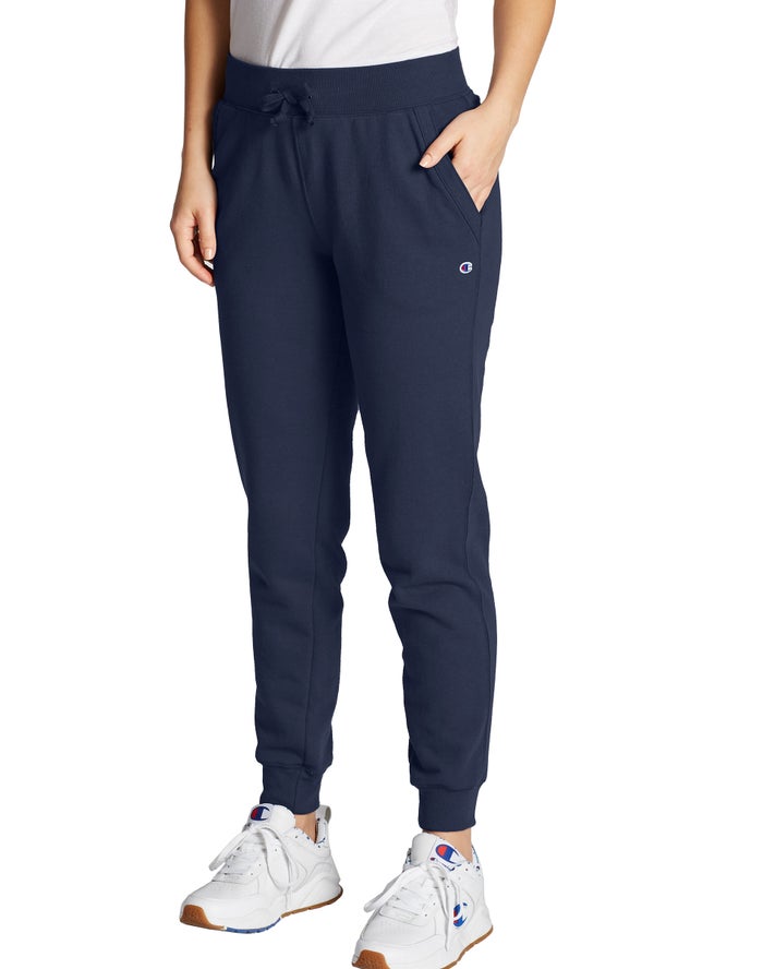 Champion Joggingbroek Dames - Donkerblauw - Powerblend Fleece ( 712564-WAK )